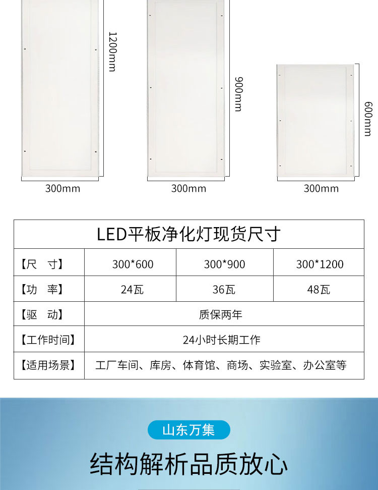 24W LED平板净化灯