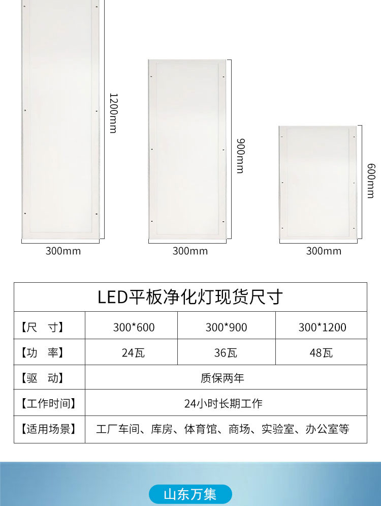 36W平板LED净化灯